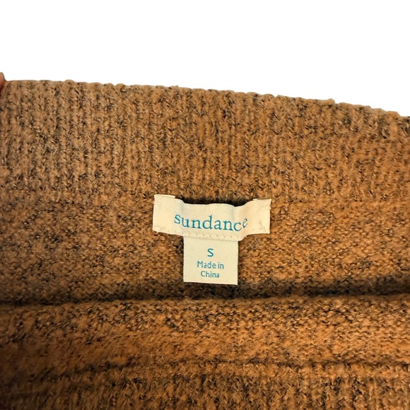 Sundance Brown Wool Blend Knit Ruffle Hem Midi Skirt Small Marled Boho Flounce - Picture 4 of 5